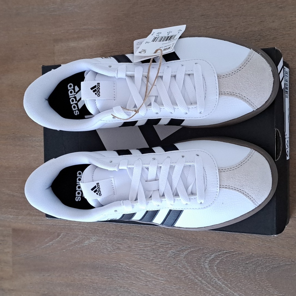 Adidas VL Court 3.0 - Color: White/Black/Grey - Size: Women 6.5 - Picture 2 of 10